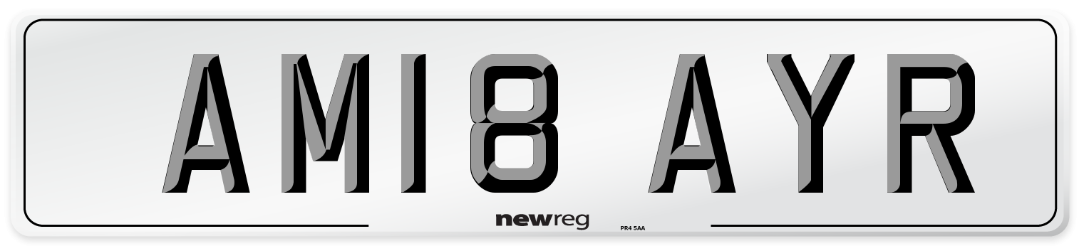 AM18 AYR Number Plate from New Reg